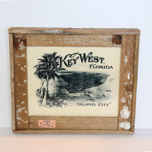 Key West "The Island City" Photo in Lobster Trap Frame