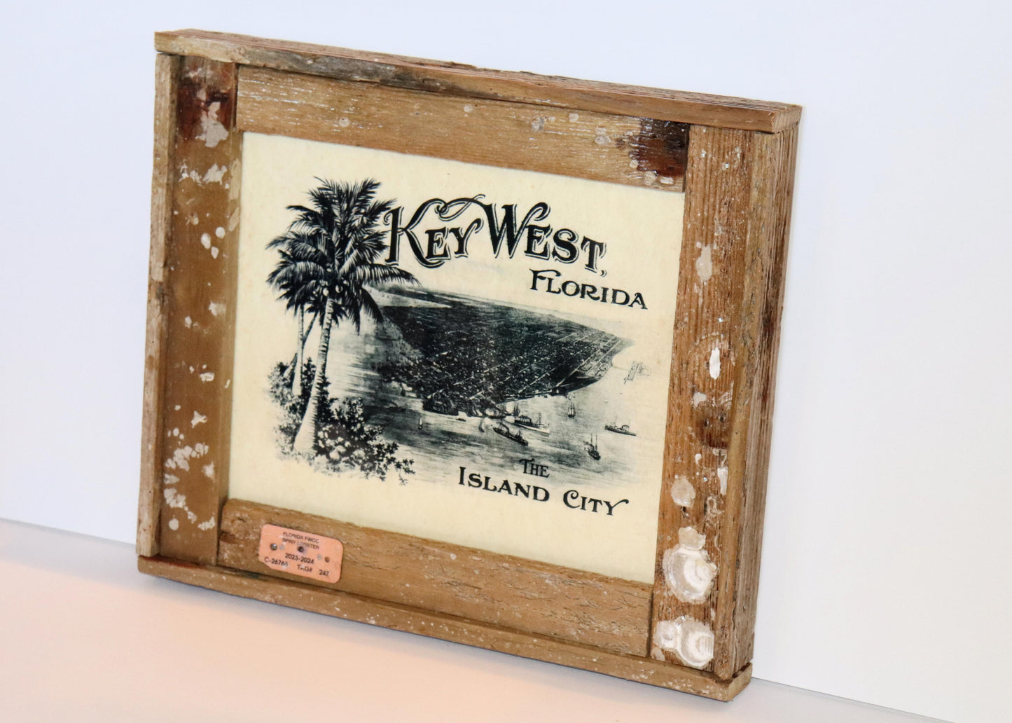 Key West "The Island City" Photo in Lobster Trap Frame