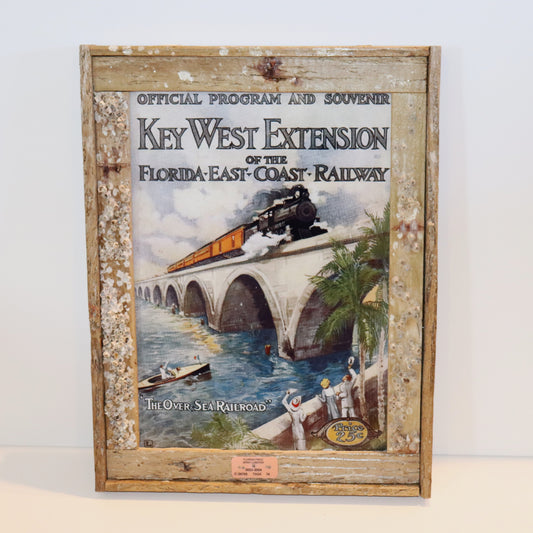 Key West Extension Railway Poster in Lobster Trap Frame