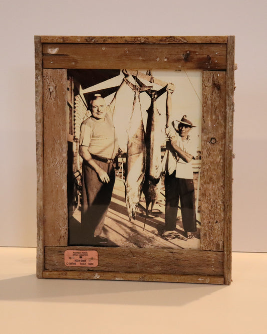 Hemingway and Gregorio Fuentes in Lobster Trap Frame