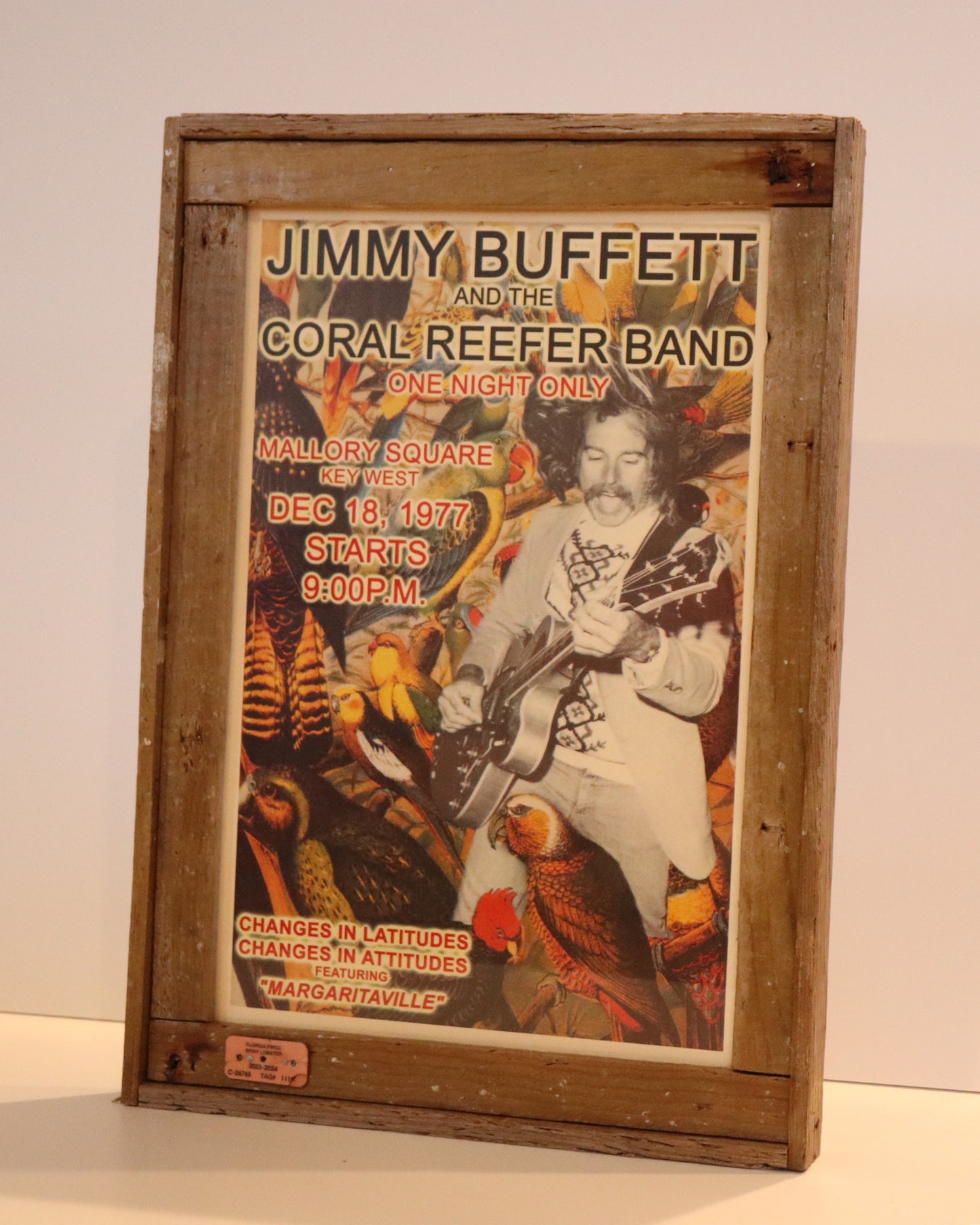 Jimmy Buffet and the Coral Reefer Band Concert Poster Mallory Square