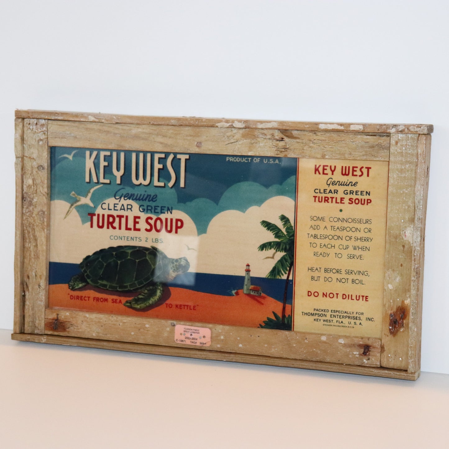 Turtle Soup with directions Advertisement in Lobster Trap Frame