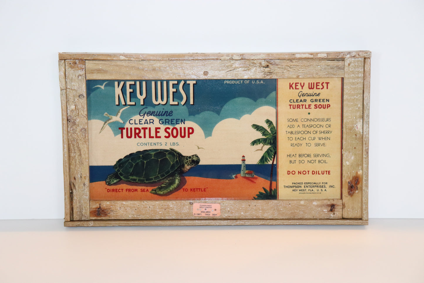 Turtle Soup with directions Advertisement in Lobster Trap Frame